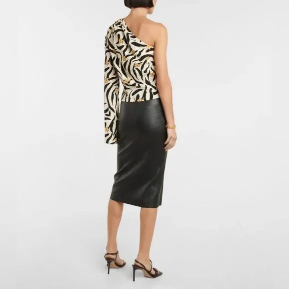 Nanushka Black and Cream Floral Blouse - Picture 4 of 16